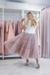 Пышная ярусная юбка из фатина (60 цветов) Тауп  - фото 